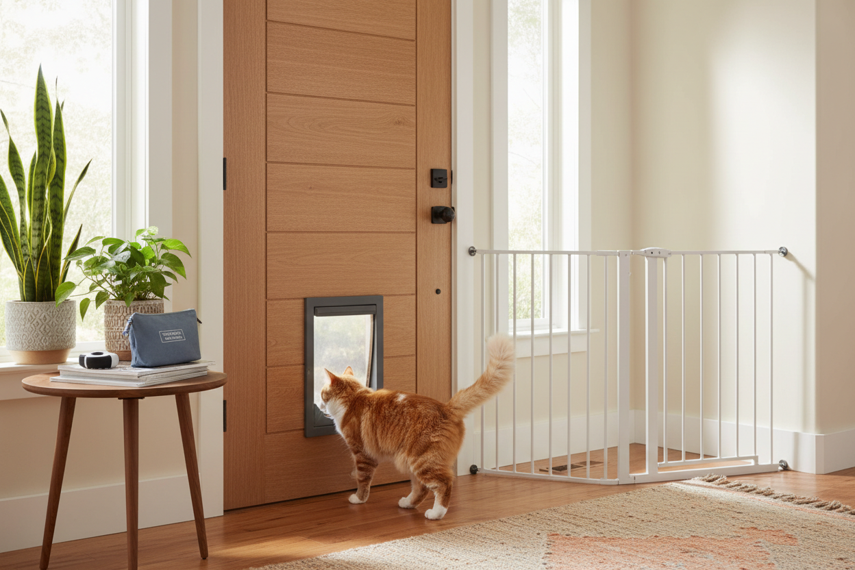 Creating a Calm Pet Entryway with Cat Doors, Gates & Gate Extensions, and Training & Behavior Aids