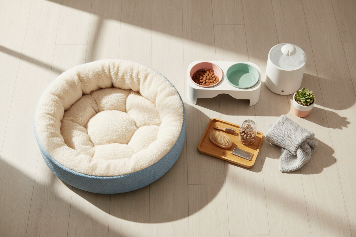 Creating a Comfortable Pet Home with Beds & Furniture, Feeding & Watering Supplies, and Grooming