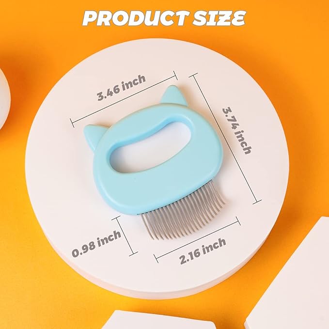 Cat Comb Pet Short Long Hair Removal Massaging Shell Comb Soft Deshedding Brush - Image 5