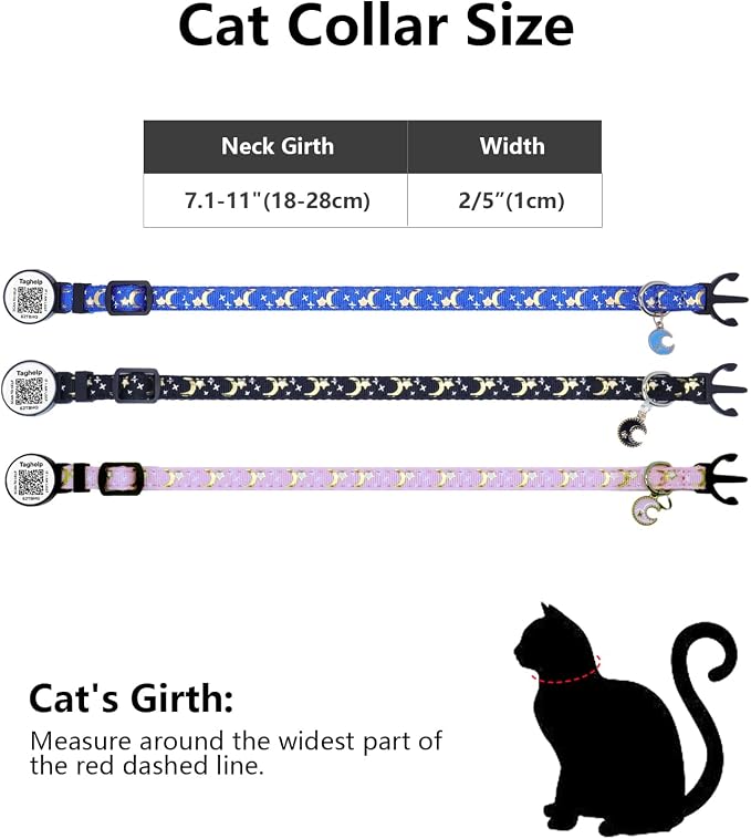 The Ultimate QR Code Pet ID Collar 4-Pack | Breakaway Adjustable Cat Collars - Image 3