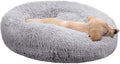BODISEINT Faux Fur Dog Bed, Shag Round Anti-Anxiety Pet Calming Doughnut Cuddler by BODISEINT