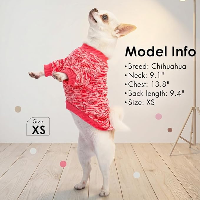 1 Pc Dog Sweaters for Small Dogs Girl Boy Winter Fleece Clothes Warm Soft Dog - Image 5