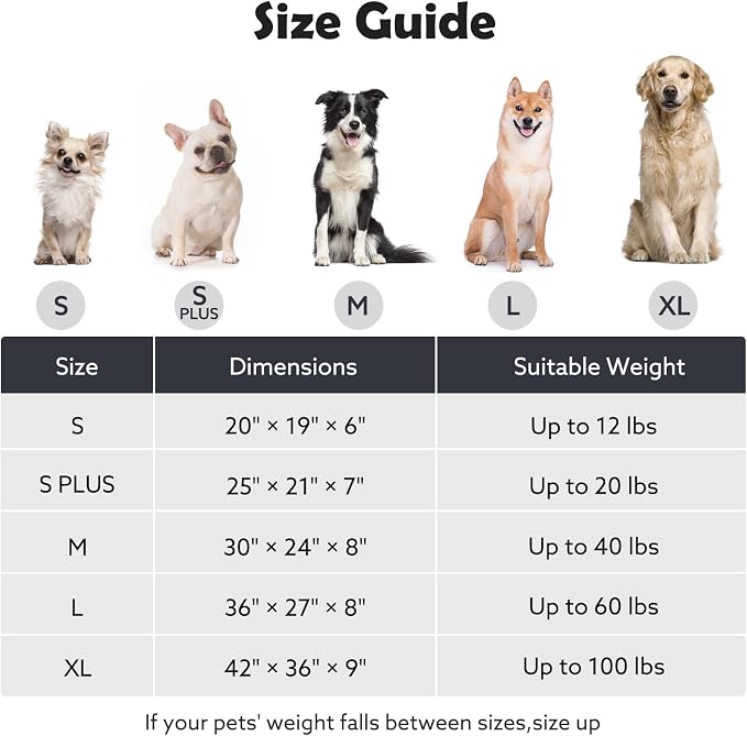JOEJOY Cute Dog Bed Medium Size Dog, Rectangle Soft Furry Dog Beds - Image 6