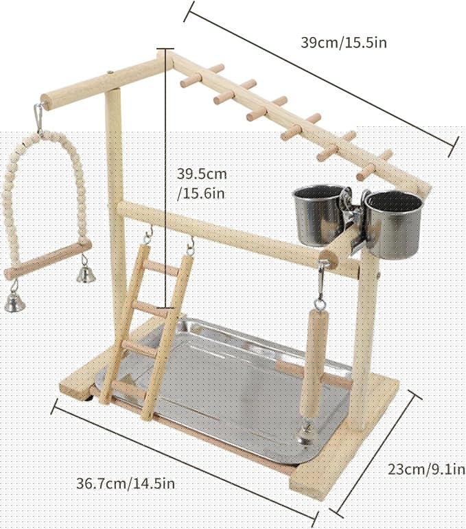 Bird Playground, Playstand for Parrot Cage Accessories - Image 7
