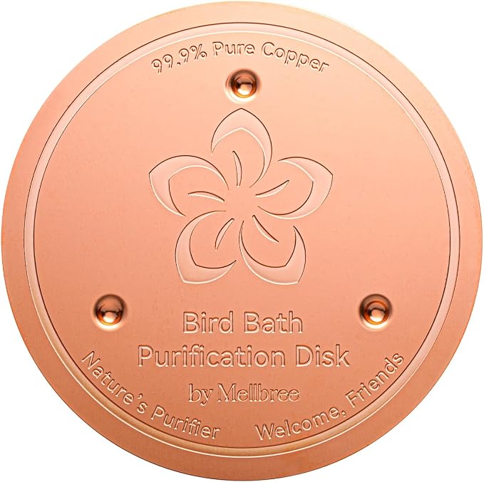 Mellbree Bird Bath Copper Disk, 0.6mm Reinforced 99.99% Pure Copper Cleaning by Mellbree