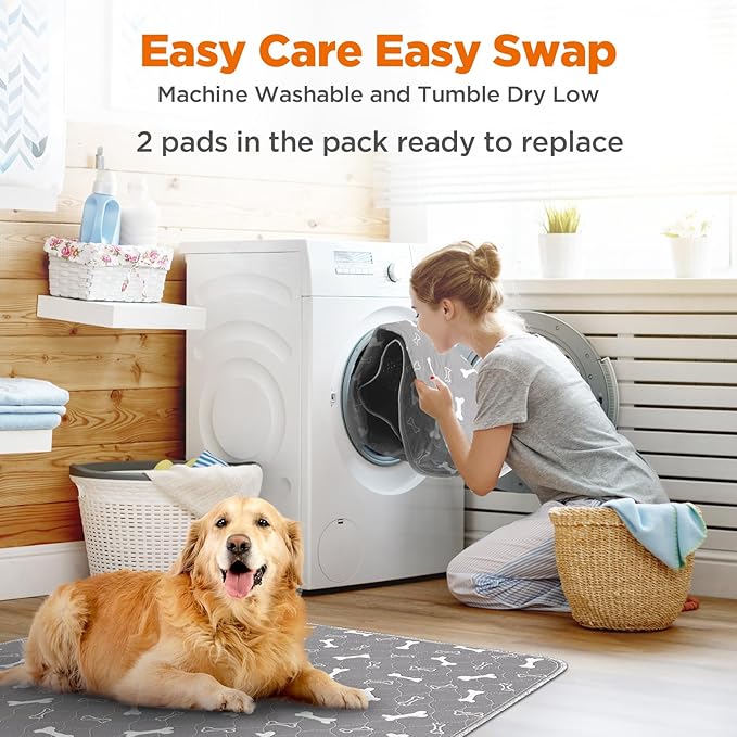 Washable Pee Pads for Dogs, 2 Pack Large 36"x41" Fast Absorbent Reusable Puppy - Image 4