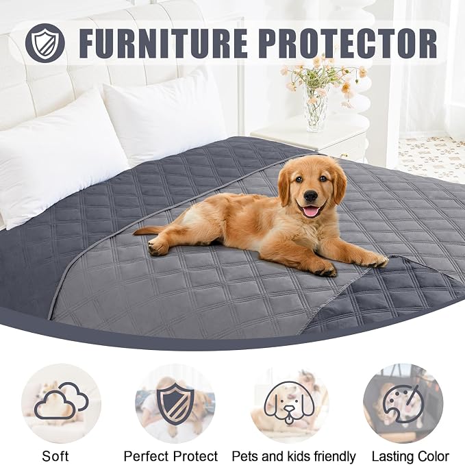 Smiry Waterproof Dog Bed Cover Blanket 82x82, Soft Reversible Pet Blanket - Image 8