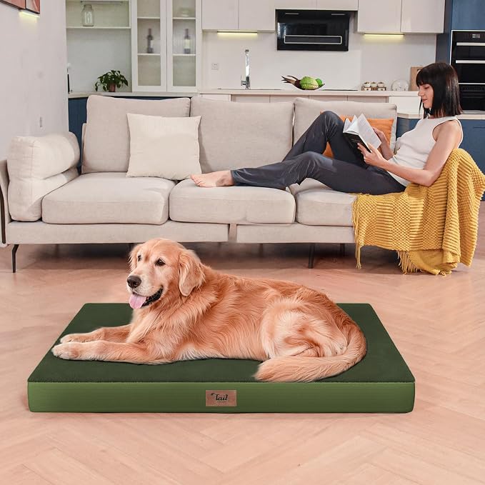 Large Comfy Washable Dog Bed, Orthopedic Egg Crate Foam Dog Crate Mat - Image 6