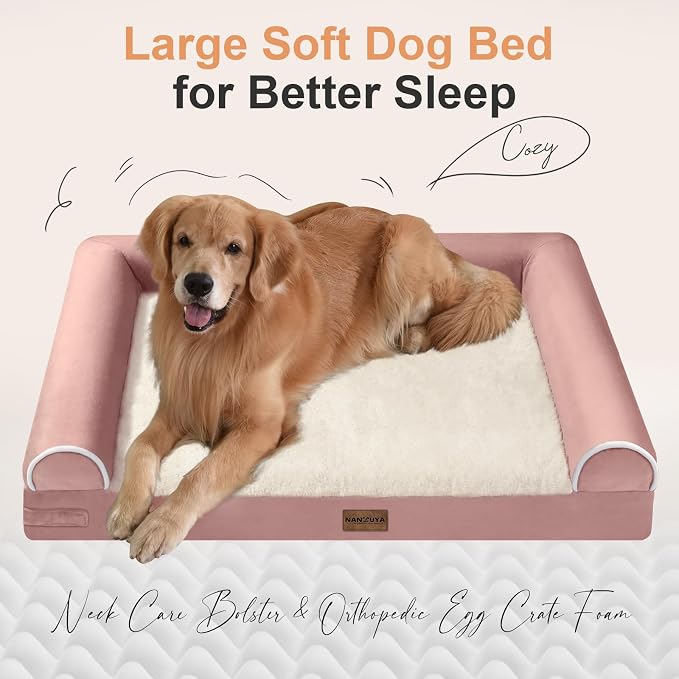Large Dog Bed Orthopedic Washable: Jumbo Dog Bed Bolster Extra Large Dogs Egg - Image 2