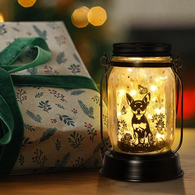 Chihuahua Gifts for Women/Men Chihuahua Solar Lanterns Dog Mom Birthday Dog - Image 4