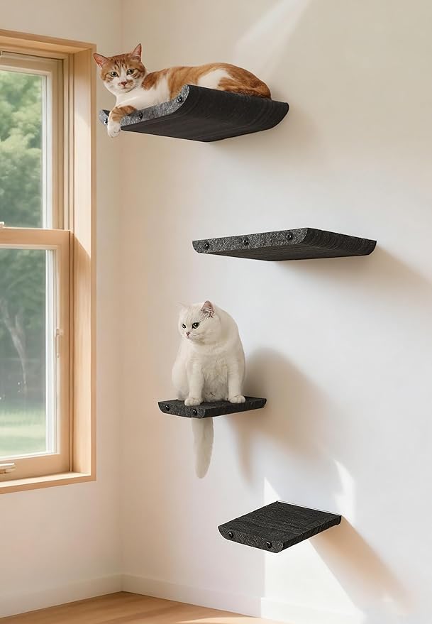 Wall Mounted Cat Shelves and Perches, Scratcher Cat Beds & Furniture by HAPYKITYS