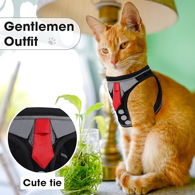 Cat Harness and Leash Set for Walking Escape Proof, Soft Adjustable Kitten - Image 8