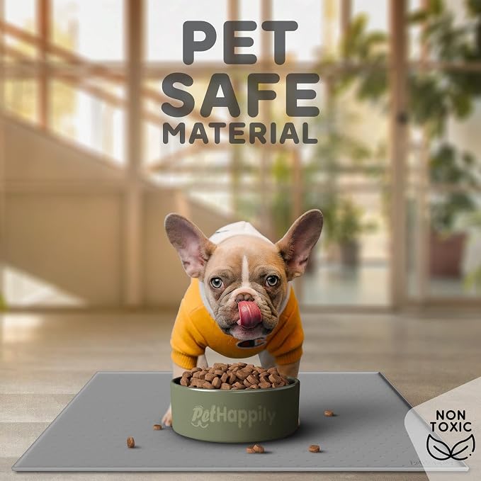 Dog Food Mat - 24x15 Raised Edges Dogs Mat - Image 3