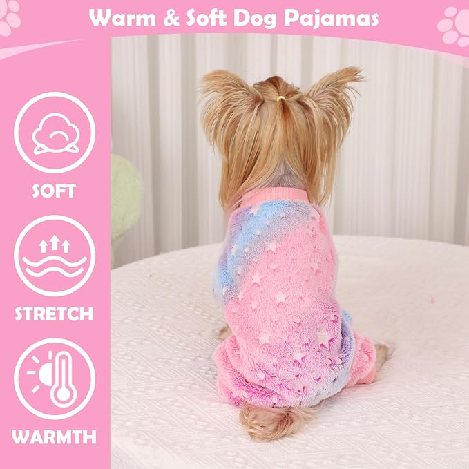 Dog Pajamas Small Girl Female, Warm Winter Extra Small Dog Clothes, Cute Fleece - Image 2
