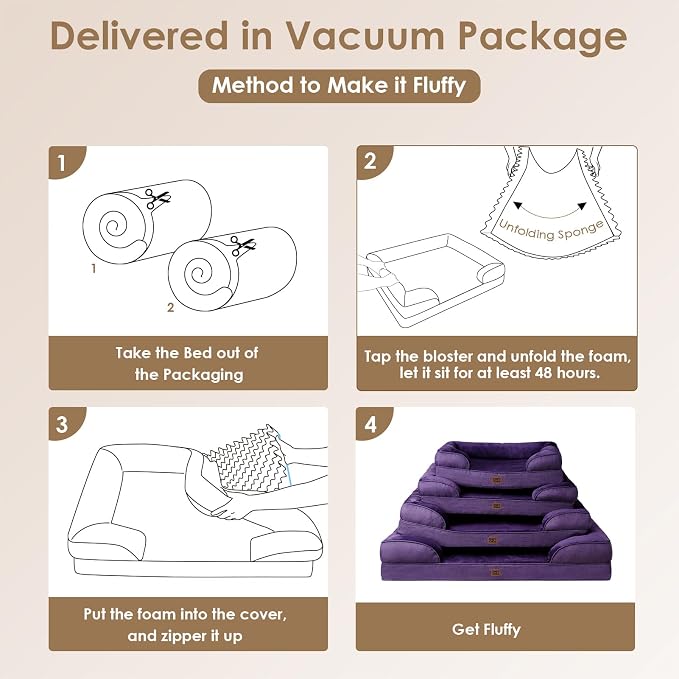 EHEYCIGA Orthopedic Dog Beds for Large Dogs, Waterproof Memory Foam Large Dog - Image 2