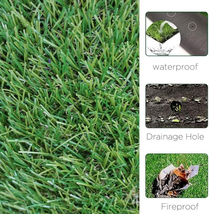 ALTRUISTIC Artificial Grass 1FTX49FT, Realistic Fake Grass Deluxe Turf - Image 4