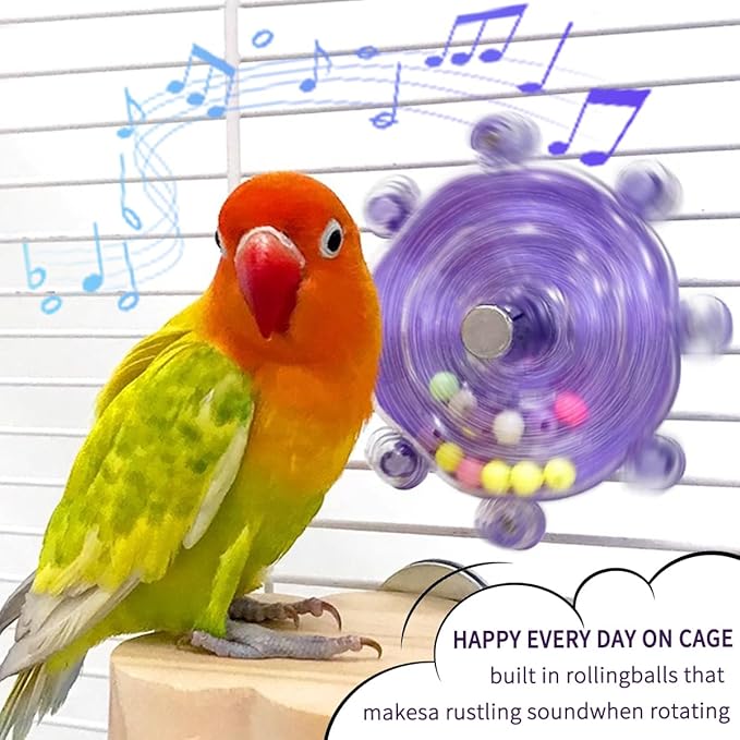 Parakeet Toys, Interactive Parrot Training Toys, Rotating Parrot Cage Bird Toys - Image 7