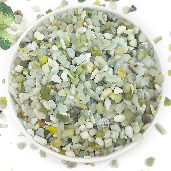 10LB Succulent and Cactus Pebbles, 1/5 Inch Jade Natural Decorative Polished by YISZM-ForYourNaturalLife