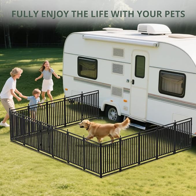 Dog Fence Outdoor for Yard Dog Playpen Indoor 40" Height 16 Panels Portable - Image 6