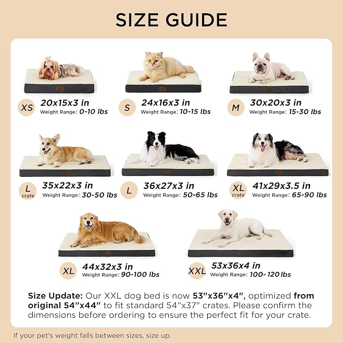 Bedsure XL Dog Beds Large Sized Dog -Comfy Flat Extra Large Pet Beds - Image 7