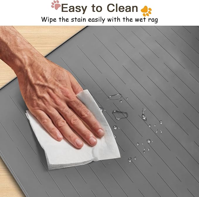 Largest Dog Food Mat, Thinken Waterproof Non-Slip XXXL Pet Feeding Mat - Image 4
