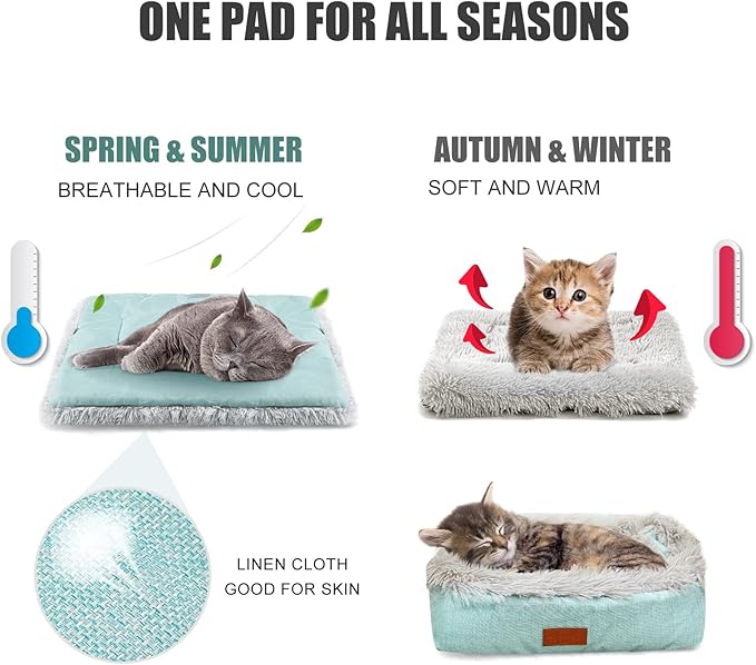 Self Warming Cat Bed, Foldable Self Heated Cat Mat Extra Warm Thermal Heating - Image 2