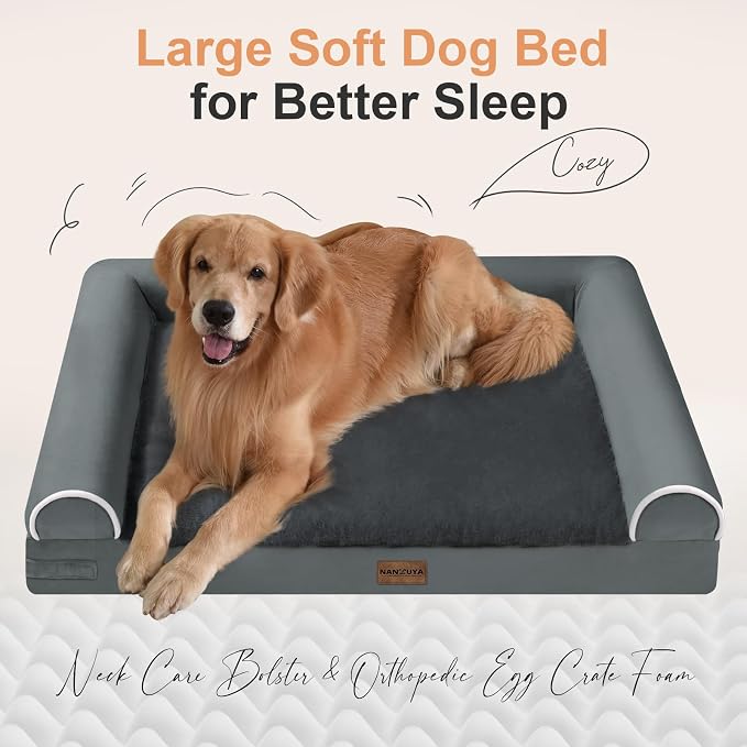 Large Dog Bed Orthopedic Washable: Jumbo Dog Bed Bolster Extra Large Dogs Egg - Image 2