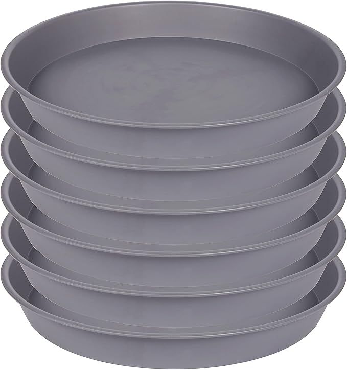 2 Pack of 10 inch Plant Saucer Gray, Heavy Duty Plastic Plant Saucer 10 inch - Image 8
