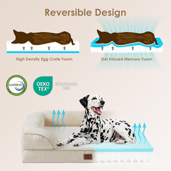 EHEYCIGA Orthopedic Dog Beds for Extra Large Dogs, Waterproof Memory Foam XL - Image 4