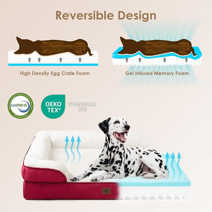 EHEYCIGA Orthopedic Dog Beds for Large Dogs, Waterproof Memory Foam Large Pet - Image 4