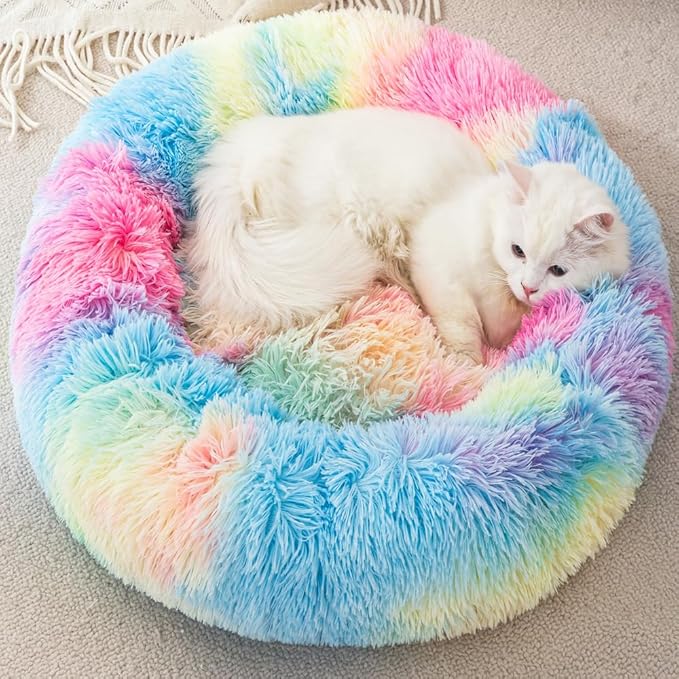 Small Cat Bed Nest Bed Dog Bed Round Bed Donut Rabbit Bed Pet Bed Small Kitten - Image 9