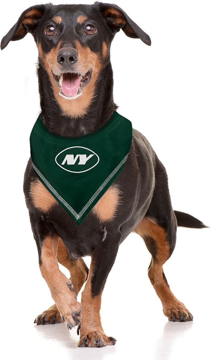 Pets First NFL New York Jets TIE Bandana, Size Small/Medium. Dog Bandana Scarf - Image 4