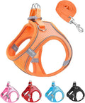 S Orange Soft Mesh Dog Harness and Leash Set, No Escape Puppy Harnesses by Unknown