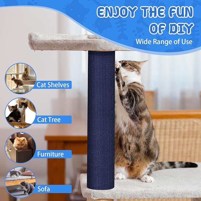 Climbing Cat Scratcher Mat Trimmable Cat Scratching Post Carpet 157.4’’x15.8’’ - Image 6