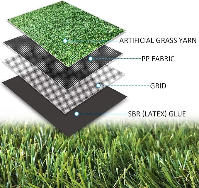 ALTRUISTIC Artificial Grass 12FTX53FT, Realistic Fake Grass Deluxe Turf - Image 3