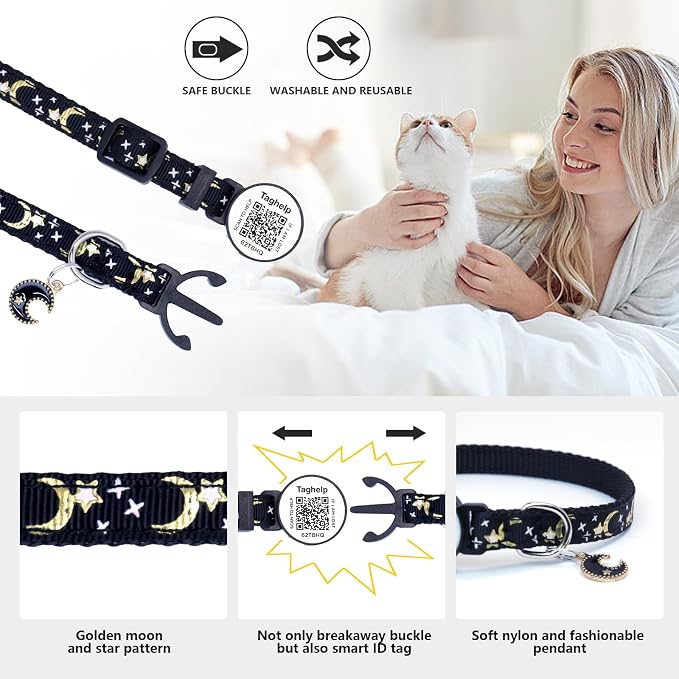 The Ultimate QR Code Pet ID Collar 4-Pack | Breakaway Adjustable Cat Collars - Image 2