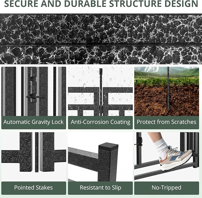 Metal Dog Fence Outdoor for Yard Indoor Dog Playpen 40" Height 24 Panels - Image 5