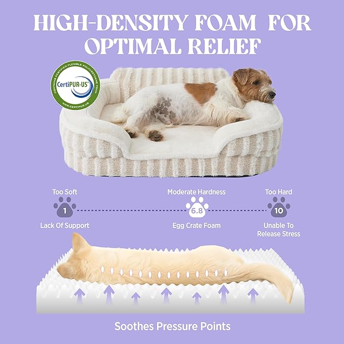 LE SURE Cute L-Plus Dog Beds, Orthopedic Waterproof Large Pet Bed - Image 4