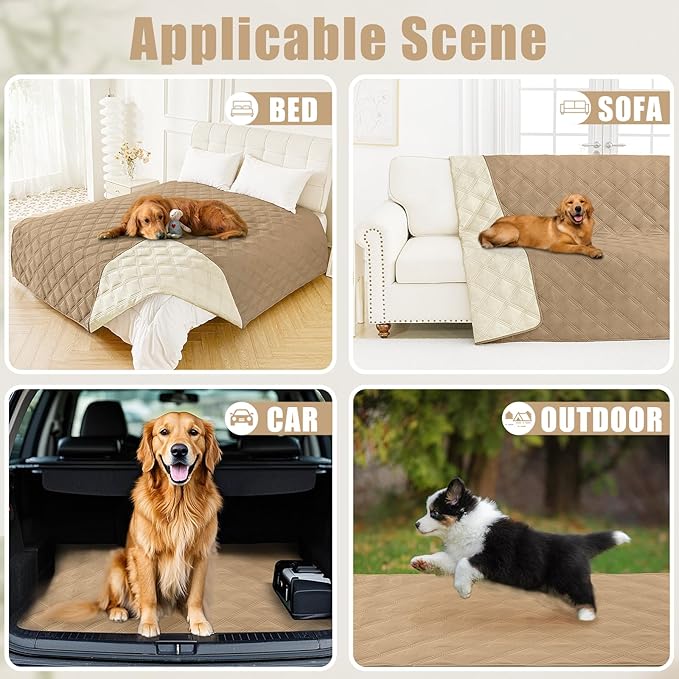 Smiry Waterproof Dog Bed Cover Blanket 82x82, Soft Reversible Pet Blanket - Image 5