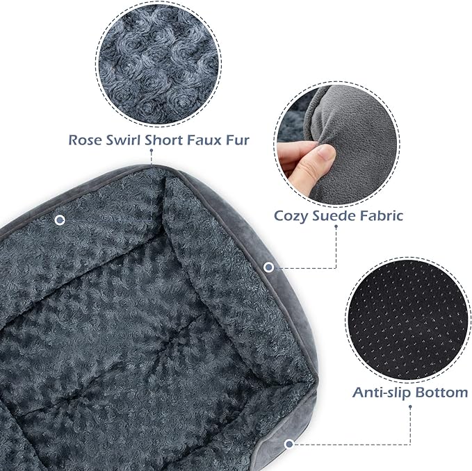 INVENHO Rectangle Washable Orthopedic Dog Bed - Image 4
