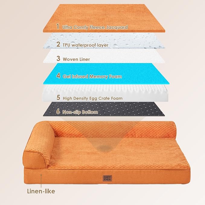 EHEYCIGA Extra Large Dog Bed Othorpedic, Memory Foam XL Dog Bed - Image 5