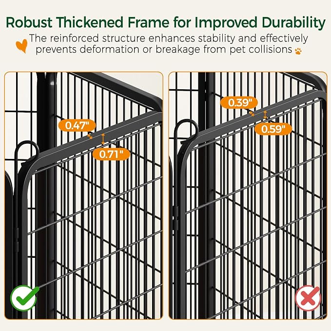 Yaheetech Dog Playpen Outdoor, 24 inch 24 Panels Dog Pen Indoor Heavy Duty - Image 8