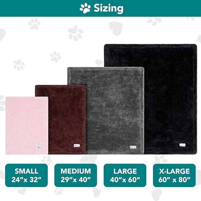 PetAmi Dog Blanket for Large Medium Dogs Black, Fluffy Soft Puppy Blanket - Image 7
