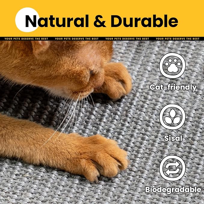 Cat Scratcher Mat, Natural Sisal Cat Scratch Pad - Image 6