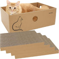 AUSCAT Cat Cardboard Scratcher, 14.8" L x 10.8" W x 5.2" H. by AUSCAT