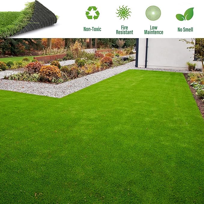 Artificial Grass Rug Outdoor Indoor 10FTX62FT Fake Grass Carpet Green Synthetic - Image 7