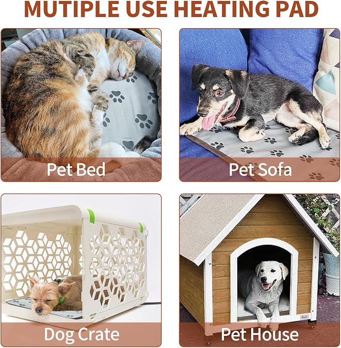 Cat Heating Pad 18x18 in with Smart Thermostat Switch and Power Line Protection - Image 7