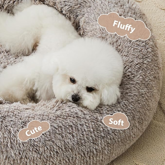 WNPETHOME Calming Dog Beds for Large Dogs, Anti-Anxiety Donut Large pet Bed - Image 2