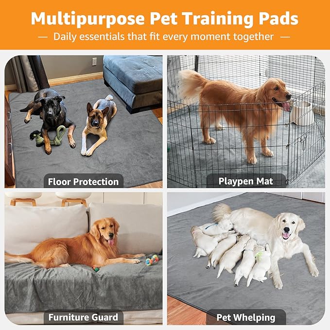 Washable Pee Pads for Dogs, 48x60 Reusable Whelping Pads, Absorb Dog Mats - Image 7
