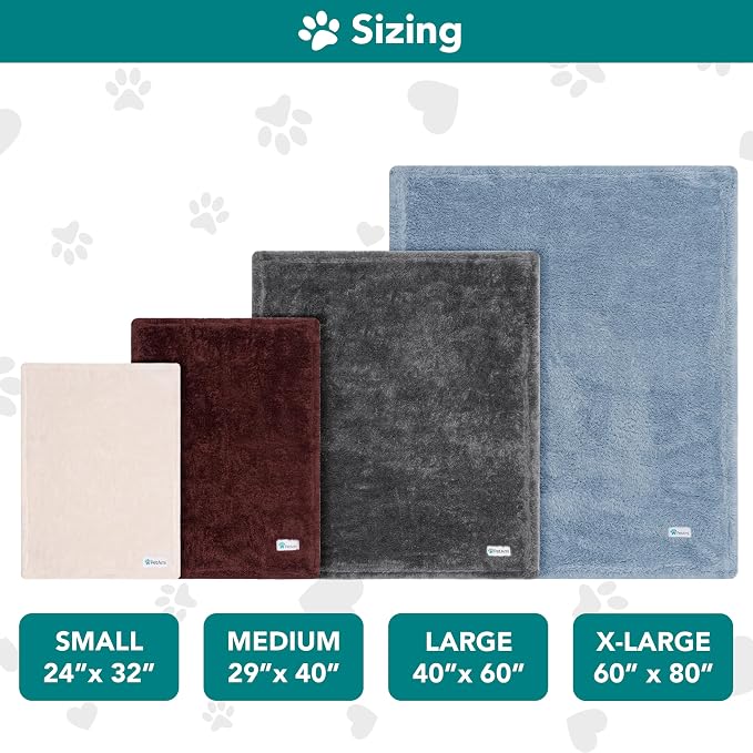 PetAmi Dog Blanket for Small Medium Dogs Grey, Fluffy Soft Puppy Blanket - Image 7